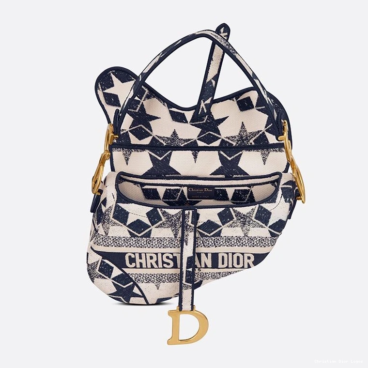 Cheap Dior Etoile Canvas White Christian Saddle Blue Bag Motif 0707 Luxury